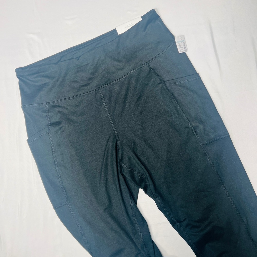 Maurices Luxe Pocket Legging‎ Black Super High Rise Activewear Womens Large NWT